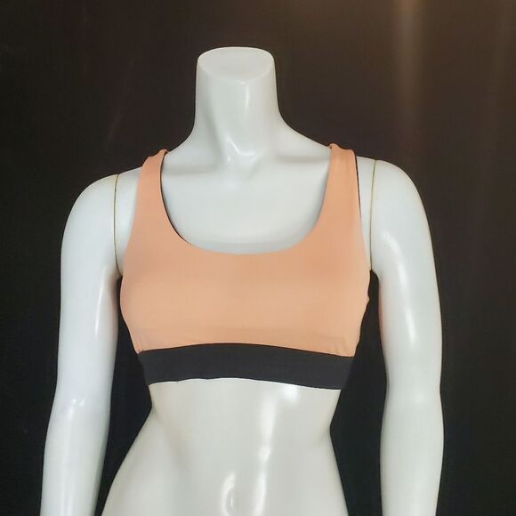 Koral Vortex Blackout Pompano Orange Sports Bra (S) - Picture 5 of 7